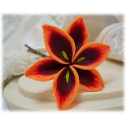 Orange Lily Hair Pins