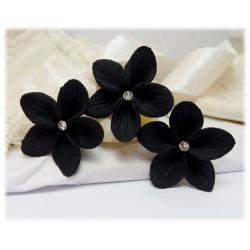 Black Flower Hair Pins