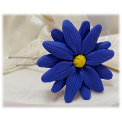 Blue Aster Hair Flower