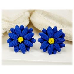 Blue Aster Stud Earrings
