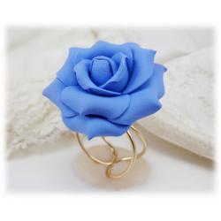 Light Blue Rose Ring