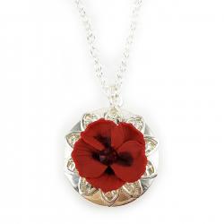 Hibiscus Locket Necklace