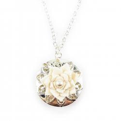 Lotus Silver Locket Necklace
