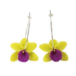 Orchids Hoop Earrings