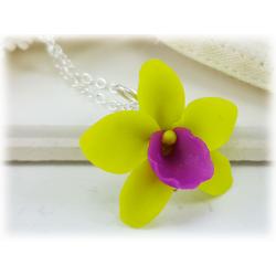 Orchid Pendant Necklace