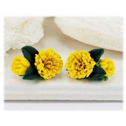 Petite Dandelion Bouquet Stud Earrings