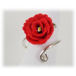 Poppy Wrapped Silver Ring