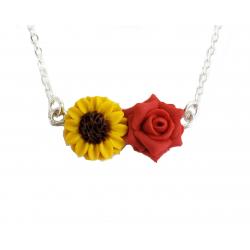 Two Flowers Necklace