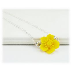 Tiny Buttercup  Necklace | Simple Flower Necklace